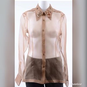 Dries van noten sheer shirt. Preowned. Sz  Small